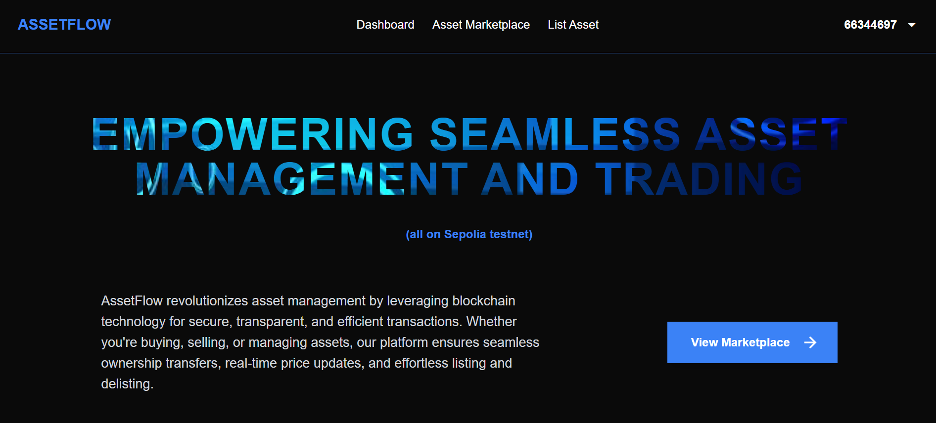 AssetFlow - Blockchain project